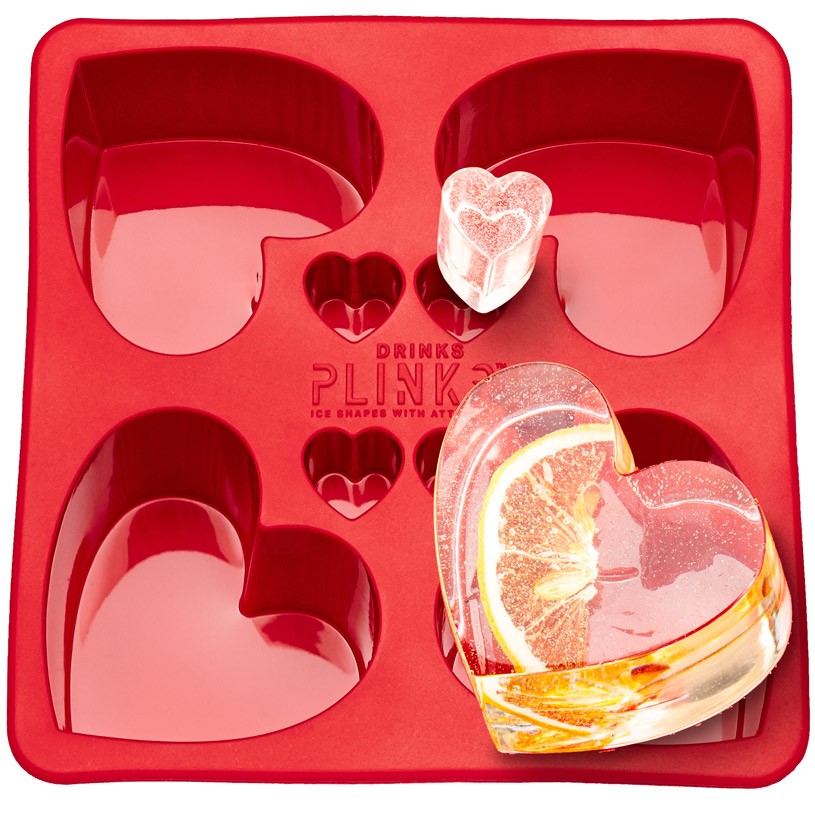 DrinksPlinks Love Hearts Ice Cube Tray