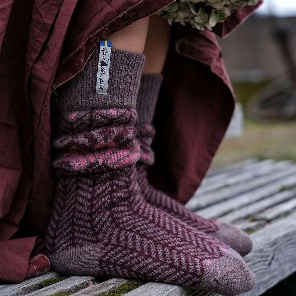 Öjbro  Lambswool Swedish Socks - Fager Iselin