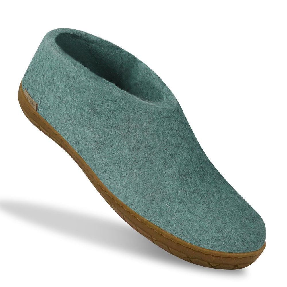 Glerups Felted Wool Rubber Sole Shoe - North Sea