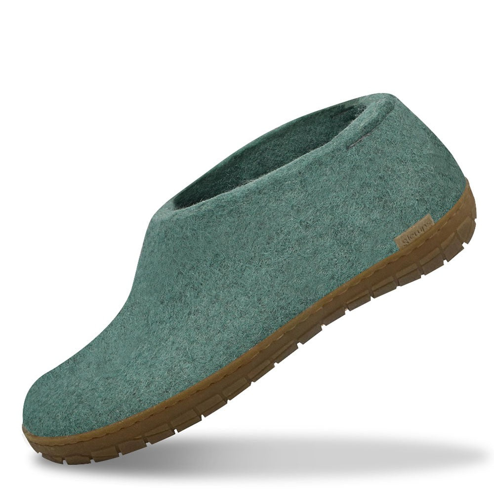 Glerups Felted Wool Rubber Sole Shoe - North Sea