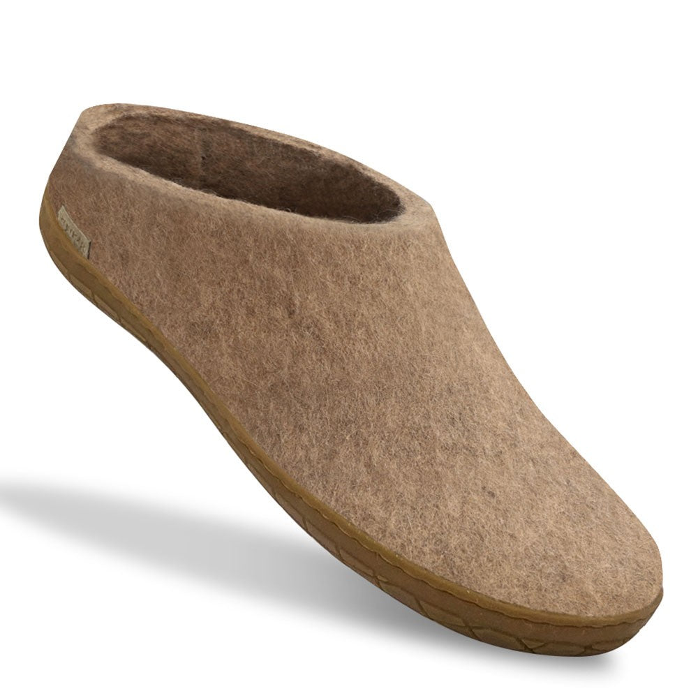 Glerups Felted Wool Rubber Sole Mule - Sand