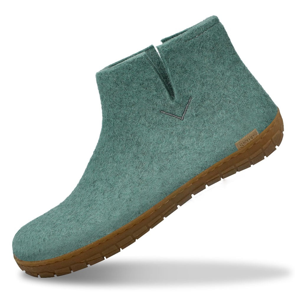 Glerups Felted Wool Rubber Sole Boot - North Sea