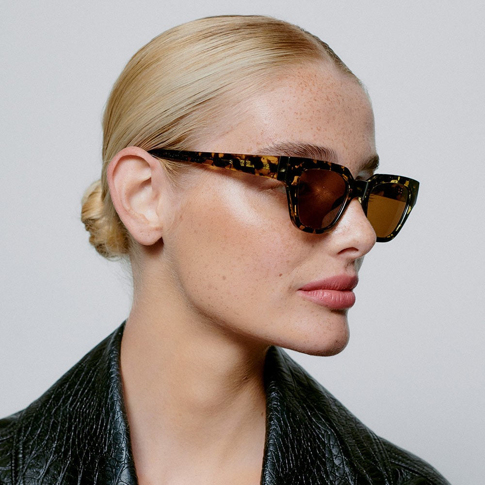 A.Kjaerbede Sunglasses - Kaws Black / Yellow Tortoise