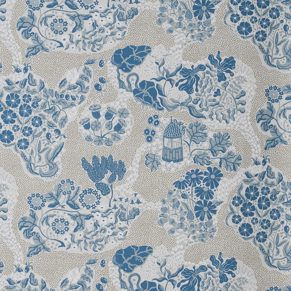 Spira of Sweden Trädgård Fabric - Blue