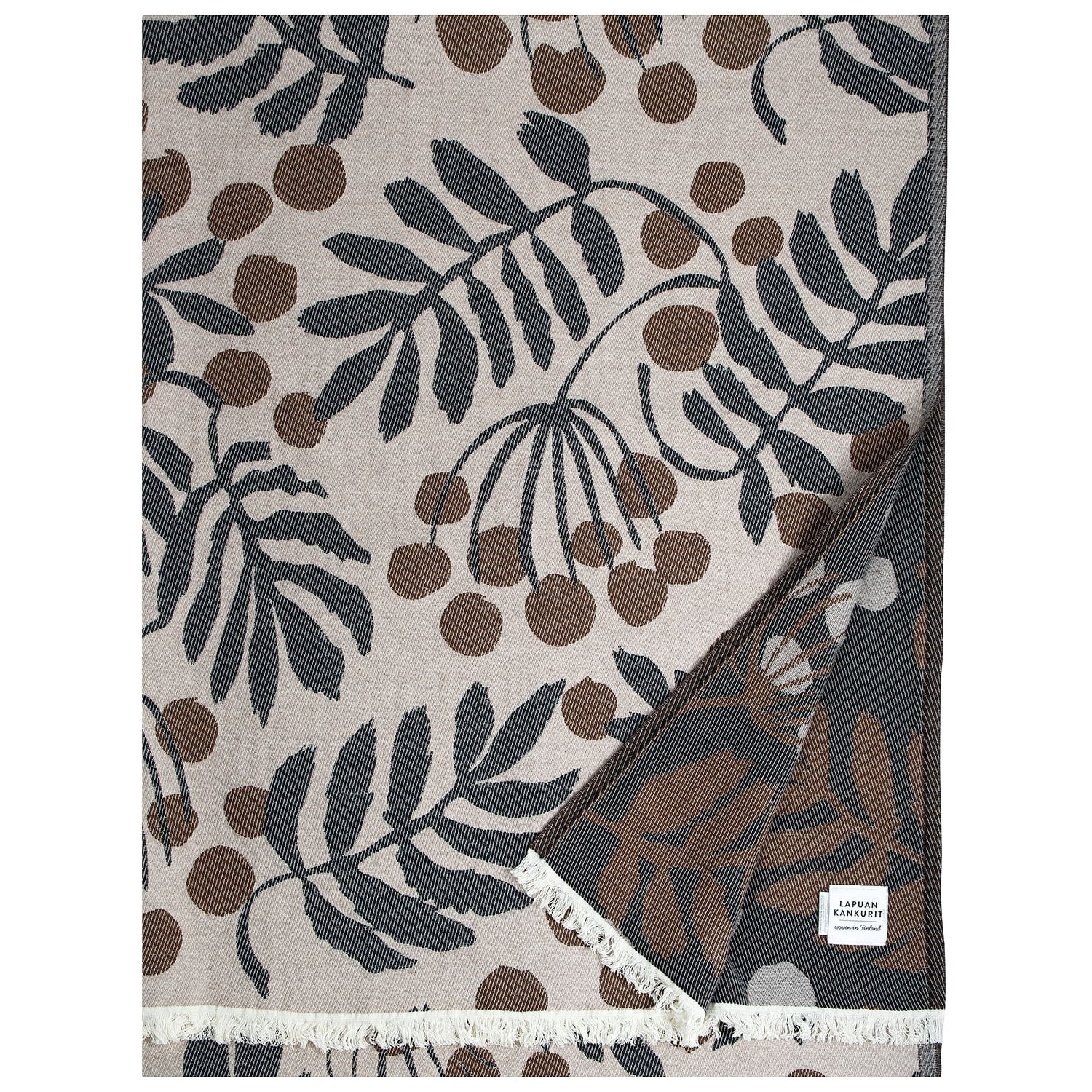 Lapuan Kankurit Pihapuu Wool & Cotton Throw - Brown