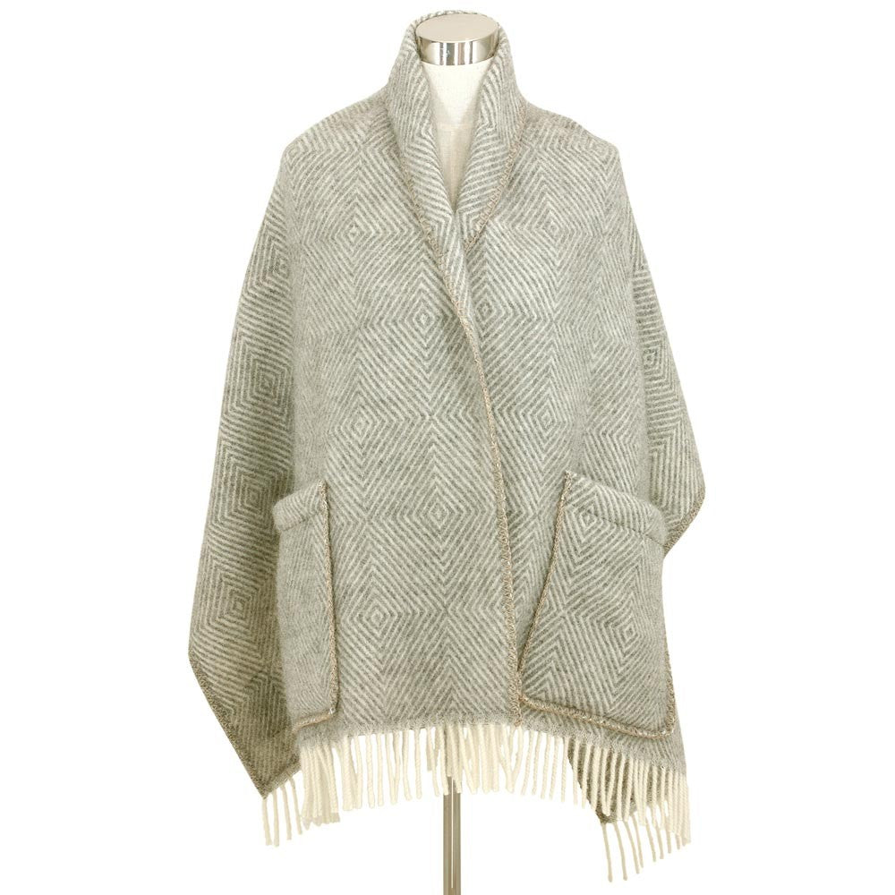 Lapuan Kankurit Grey Maria Wool Pocket Shawl | HUS & HEM