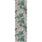 Ekelund 'Magnolia' table runner with white and orange magnolia flowers with green leaves