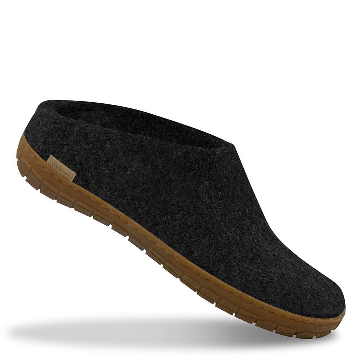 Glerups Rubber sole Charcoal mule