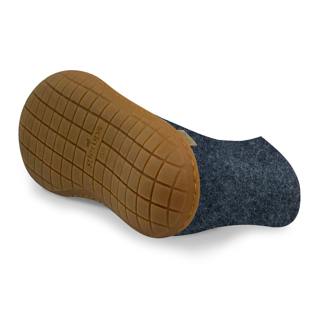 Underside view Glerups Felt Rubber Sole Boot - Denim