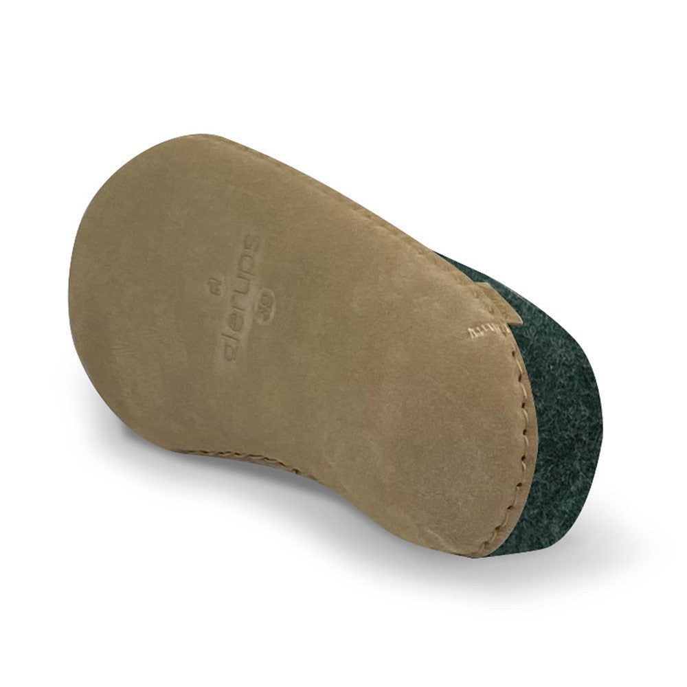 Underside view of Forest glerups mule with leather sole