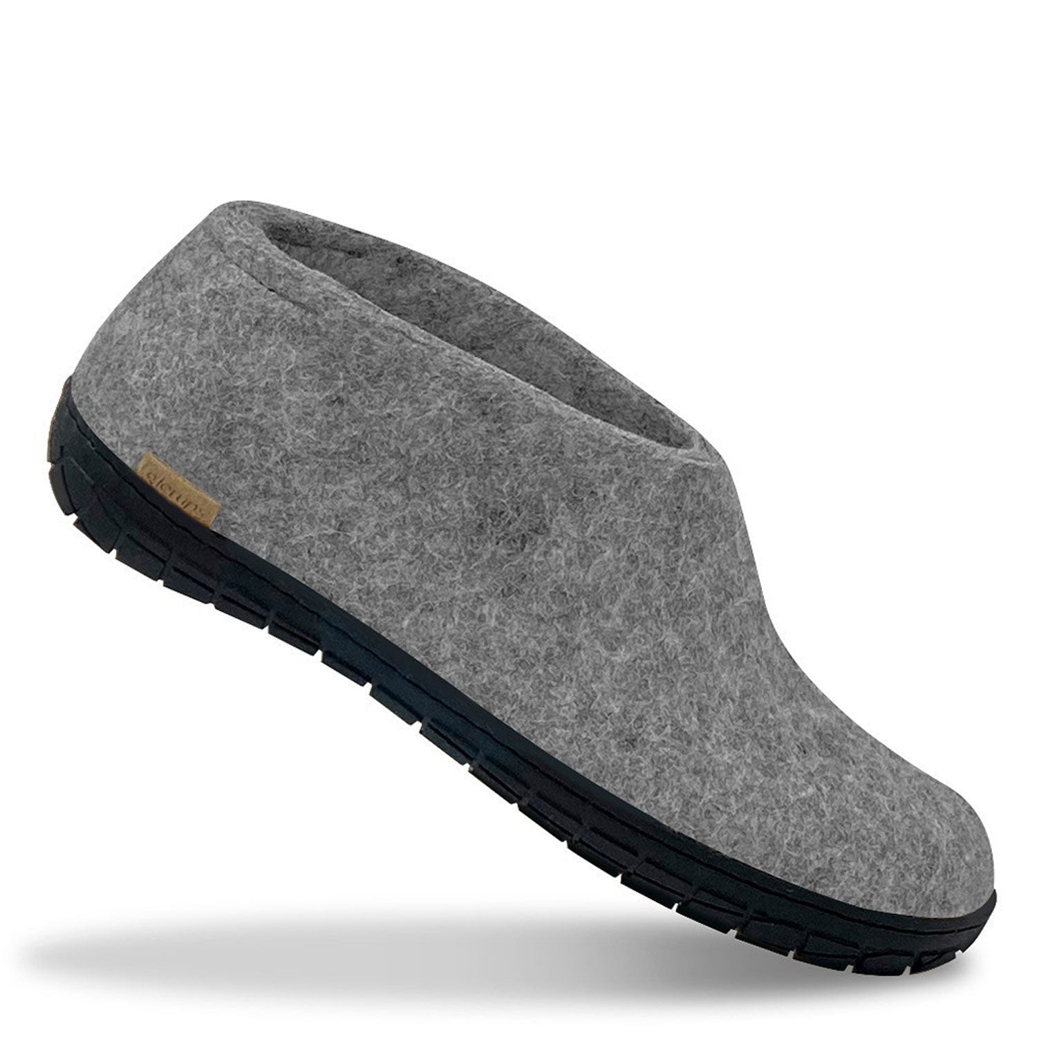 A single black rubber soled Glerups shoe in Grey