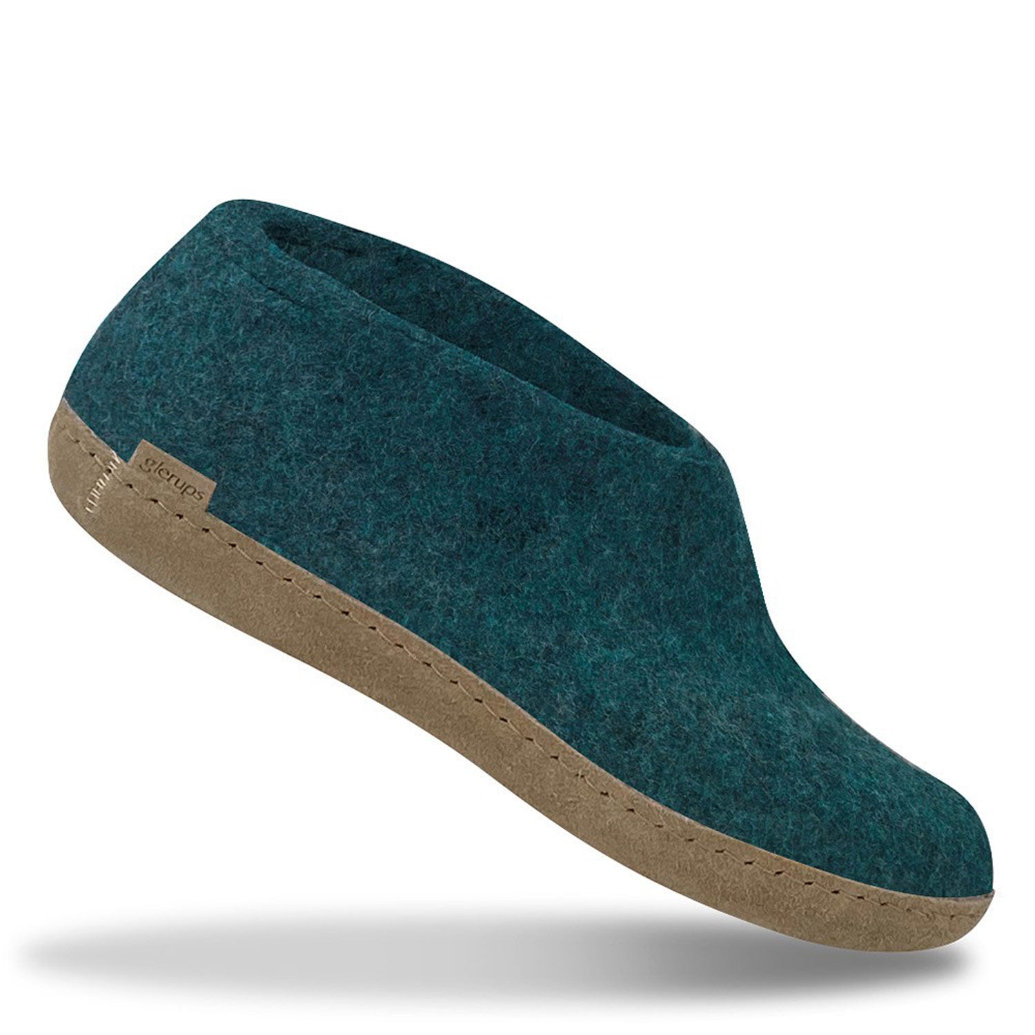 Glerups petrol shoe with leather sole