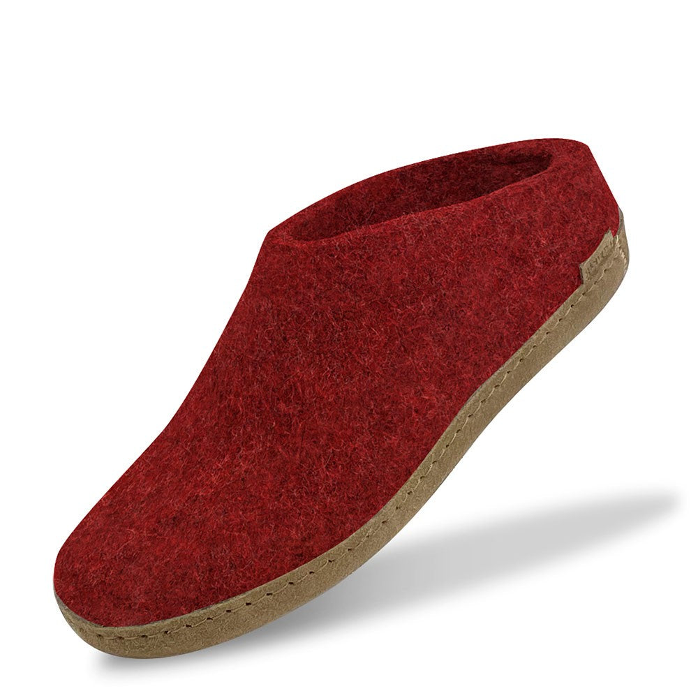 Single Glerups red leather soled Mule