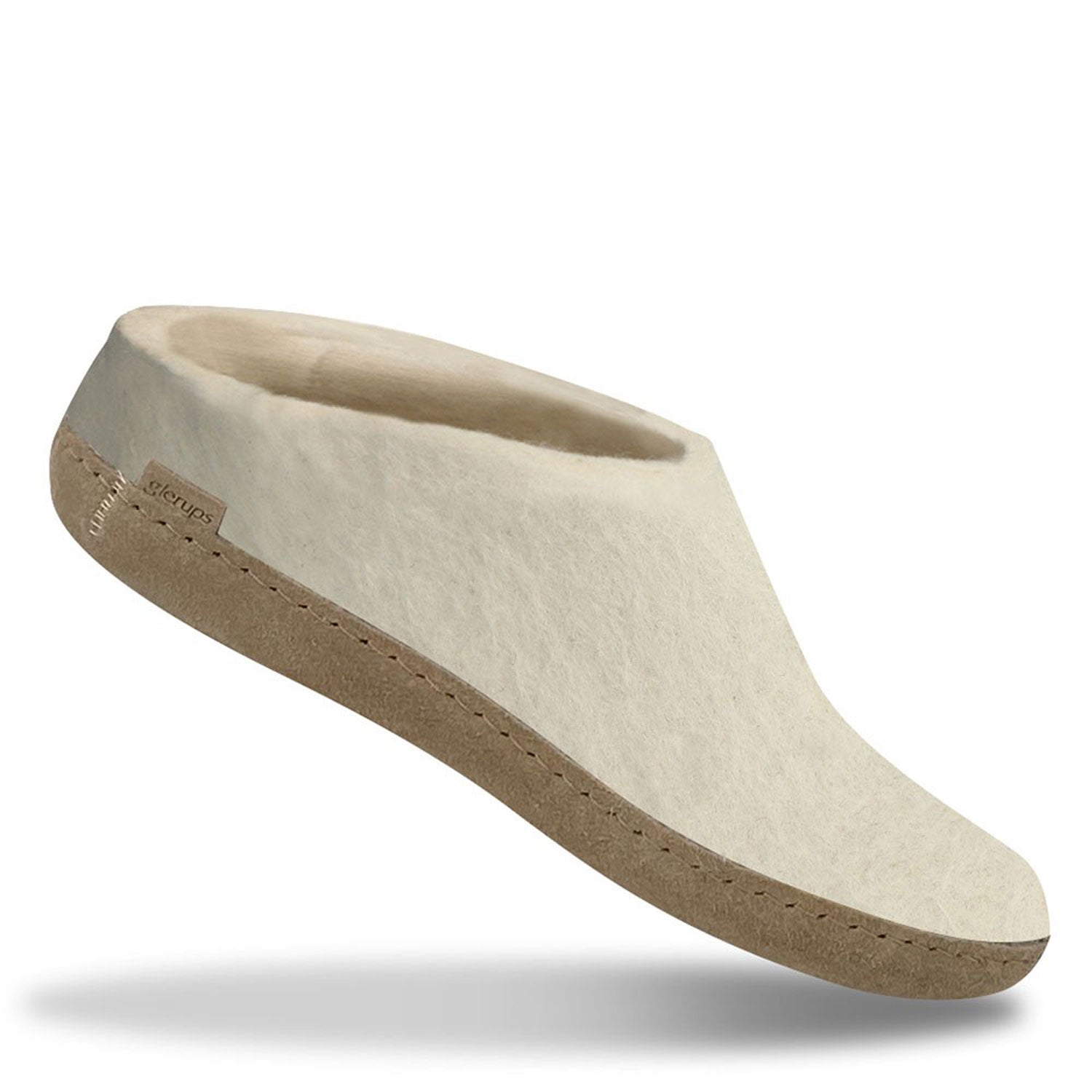White Glerups Mule with Leather sole