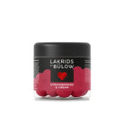 Jar of Lakrids by Bulow Strawberries & Cream candies on a white background