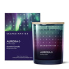Skandinavisk Aurora scented candle with packaging on a white background