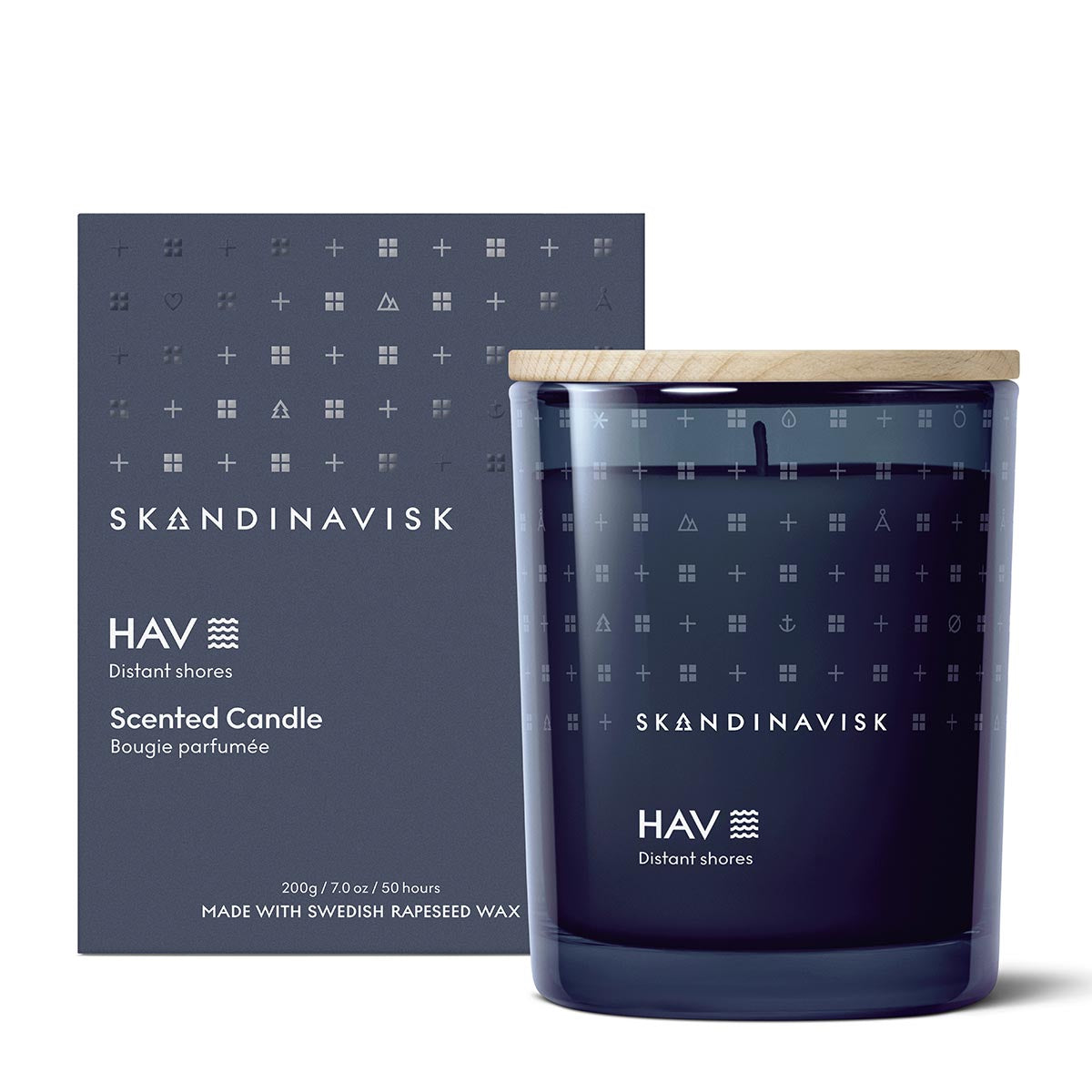 Skandinavisk Hav scented candle with box