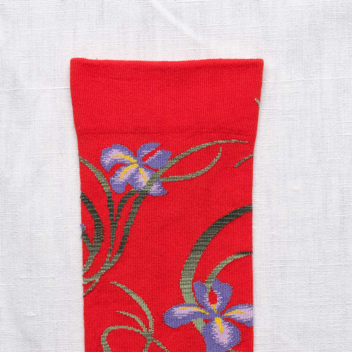 Bonne Maison Iris Rouge Socks close-up detail