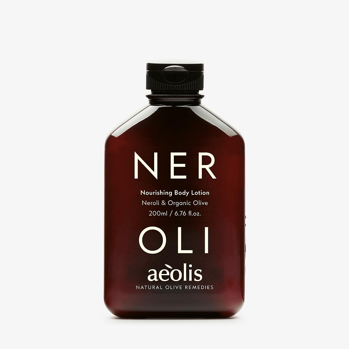 Bottle of aeolis Neroli  Nourishing Body Lotion on a white background