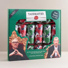 Taskmaster Christmas cracker set packaging with two men's faces on a green background