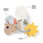 Done by Deer sensory activity ring in Happy Clouds design, with annotated features against a white background.