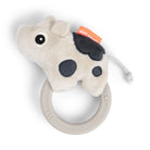 Done by Deer 'Dotti' sensory rattle teether against a white background.