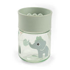Done by Deer pale green learning cup with 360 lid against a white background.