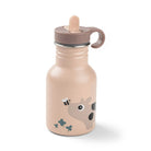 Pale pink Done by Deer metal water bottle against a white background.
