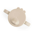 Image taken from above of Done by Deer 'sand' grippy spout cup.