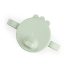 Image taken from above of Done by Deer sage green grippy spout cup.