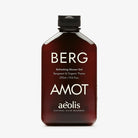 Bottle of Bergamot shower gel with 'aeolis' branding on a white background