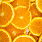 Close-up of sliced oranges used in aeolis shower gel